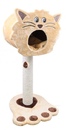 Lion Домик с когтеточкой и полкой, сизаль, искусственный мех