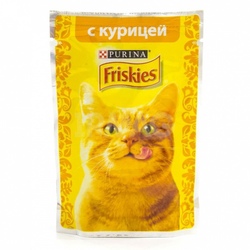 Friskies Фрискис пауч для взрослых кошек Курица кусочки в подливке