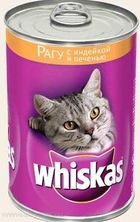 Whiskas - Вискас консервы для кошек рагу (индейка/печень)