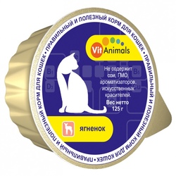 VitAnimals Adult- Витэнималс консервы для кошек Ягненок (ламистер)