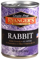 Evanger`s Grain-free Rabbit консервы для собак и кошек 100% мясо Кролика Беззерн/Кошерн