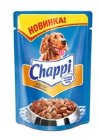 Chappi Чаппи консервированный корм для собак Пауч Мясное изобилие