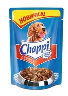 Chappi Чаппи консервированный корм для собак Пауч Говядина по-домашнему