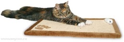 Trixie Когтеточка-коврик д/кошек коричневая, сизаль с плюшем 55*35см