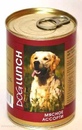 Dog Lunch- Дог Ланч консервы для собак  Мясное ассорти в желе